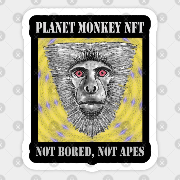 On Planet Monkey nft Collection Not Bored Apes Sticker by PlanetMonkey